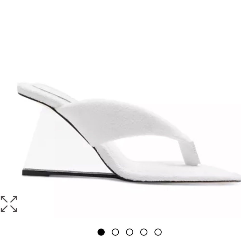 Good American cinder-rella slide wedge sandals size 11